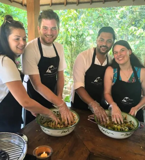 cooking class with a smile