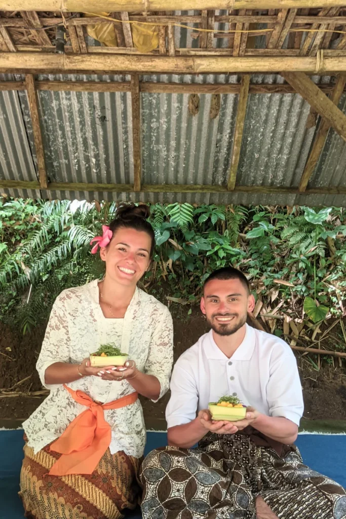 prepare offerings for the Bali ceremony